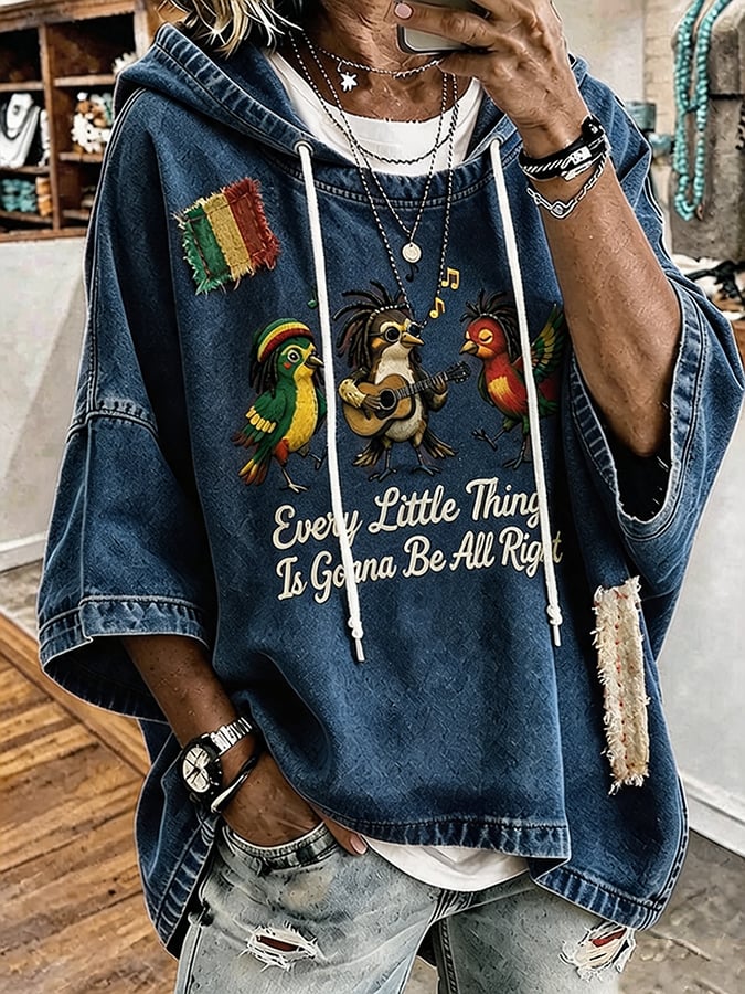 Women'S "Everything Will Eventually Go Well, And Everything Will Be Alright" Printed Hoodie
