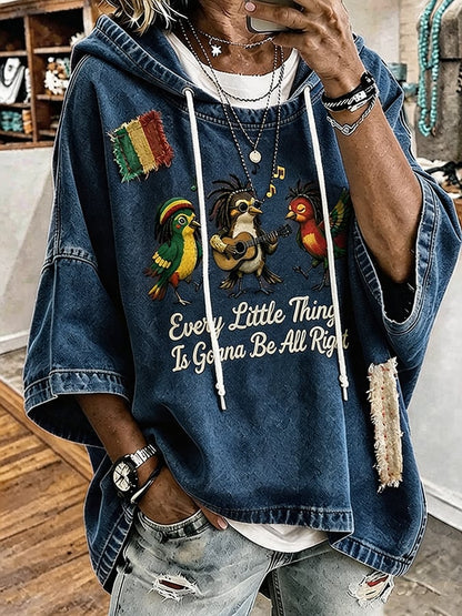 Women'S "Everything Will Eventually Go Well, And Everything Will Be Alright" Printed Hoodie