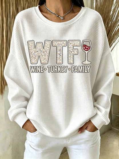 Women's Thanksgiving Print Sweatshirt