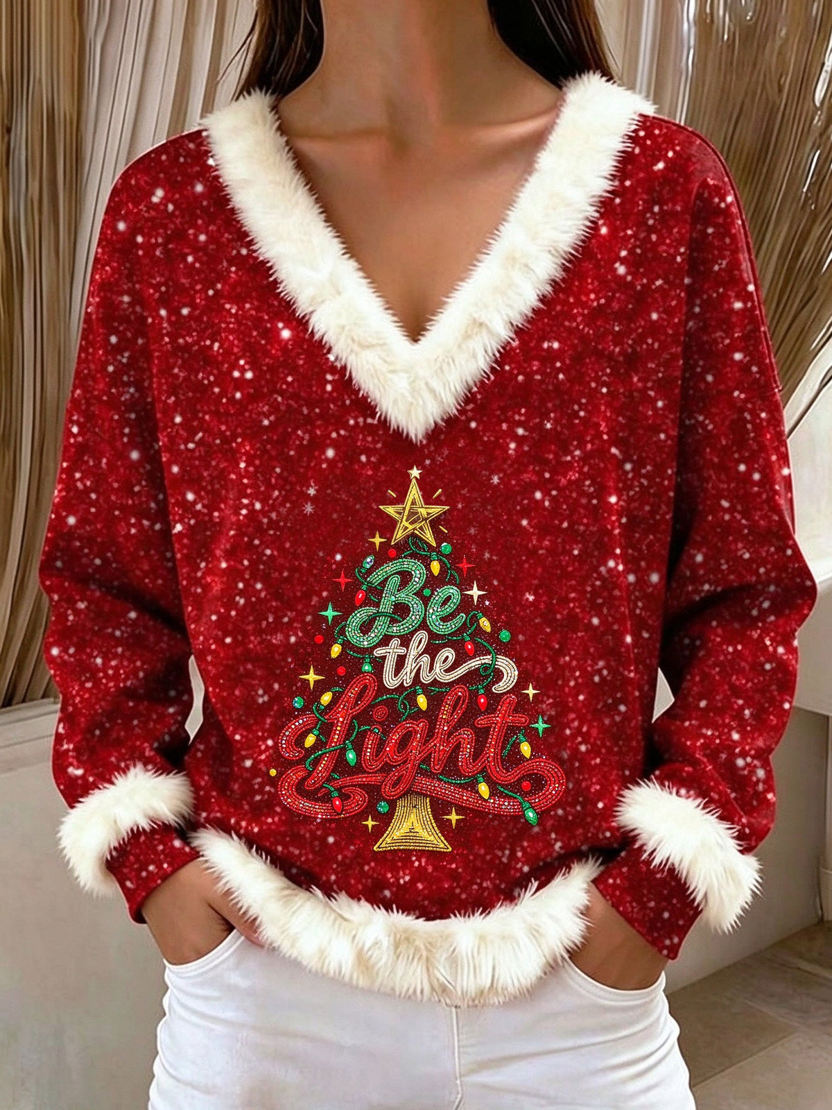 Women's Christmas Print Casual Sweatshirt