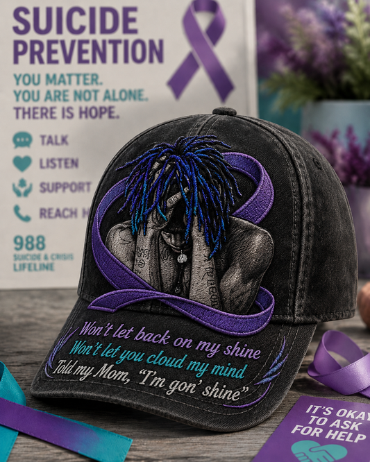 Unisex Suicide Prevention Awareness Printed Hat