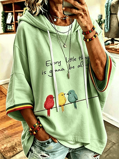Women's Every Little Thing Is Gonna Be Alright Print Hoodie