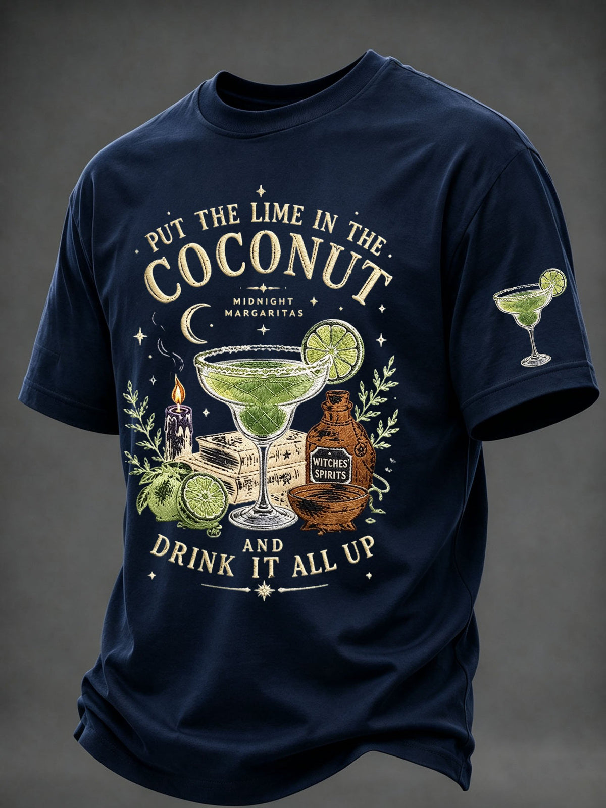 Men's Midnight Margaritas Print Casual T-shirt