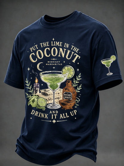 Men's Midnight Margaritas Print Casual T-shirt