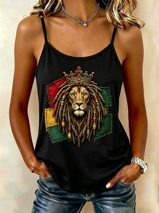 Women's Reggae Inspired Print Casual Tank Top