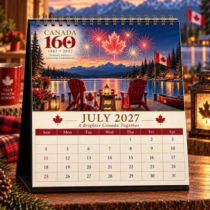 🍁Canada 160th Anniversary 2027 Desktop Calendar — A Year Across the True North📅