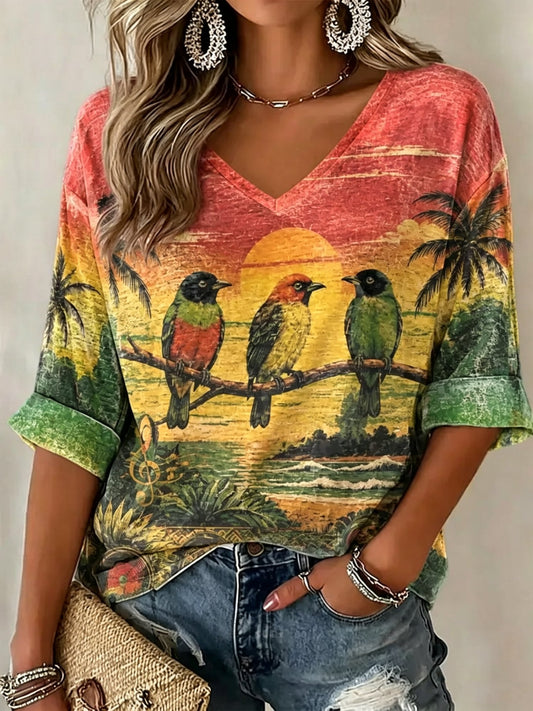 Women's Every Little Thing Is Gonna Be Alright Print Shirt