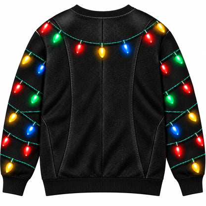 Men’s Funny Christmas Tuxedo Belly Print Sweatshirt – Festive Holiday Party Pullover