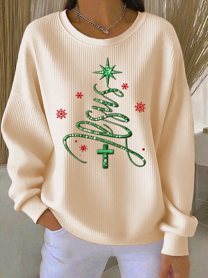 Women's Casual Faith Christmas Sweatshirt