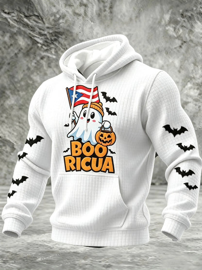 🎃Men'S Boricua Halloween Casual Printed Hoodie