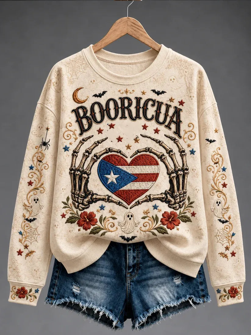 🎃Women's Halloween in Puerto Rico Regular Sweatshirt