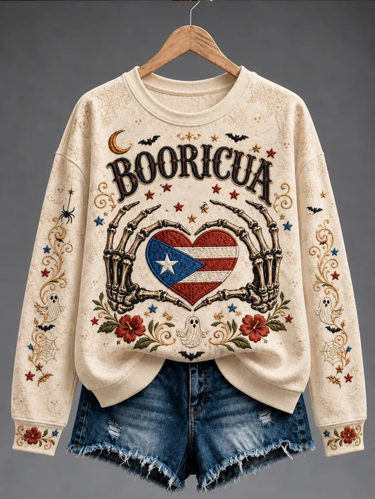 🎃Women's Halloween in Puerto Rico Regular Sweatshirt