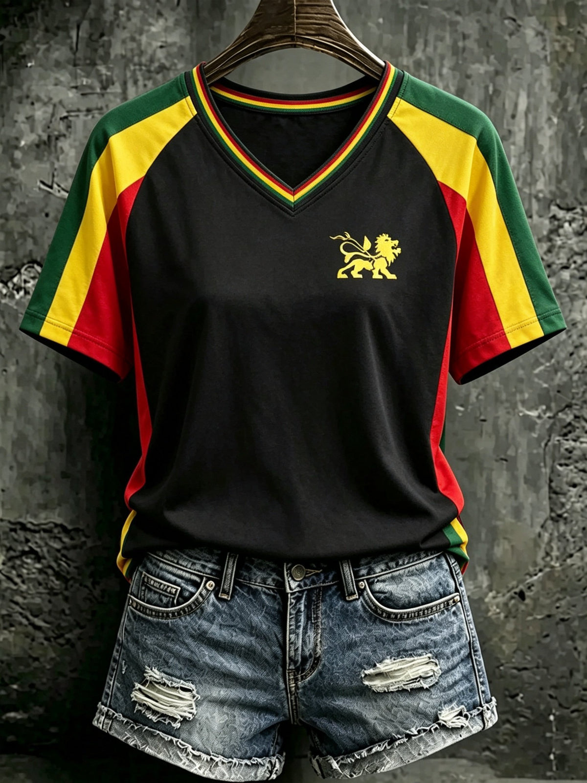 Women's Reggae Art Print Casual T-shirt
