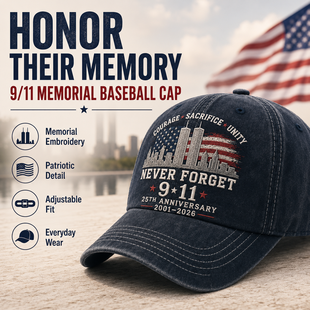 🦅49% OFF🔥Never Forget 9/11 25th Anniversary Memorial Cap