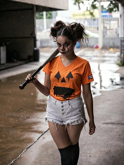 🎃Women's Halloween In Puerto Rico Print T-Shirt