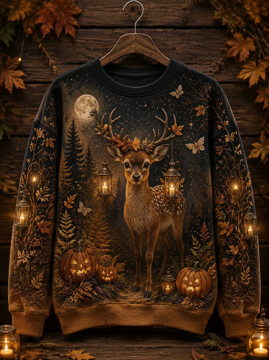 Women's Halloween Animal Print Sweatshirt