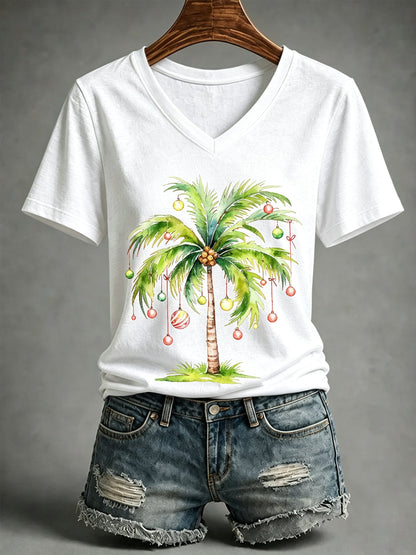 Women's Christmas Print T-Shirt