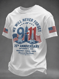 Men's 9.11 Never Forget Printing  T-Shirts