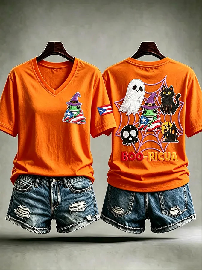 🎃Women's Booricuan Halloween Printed T-shirt