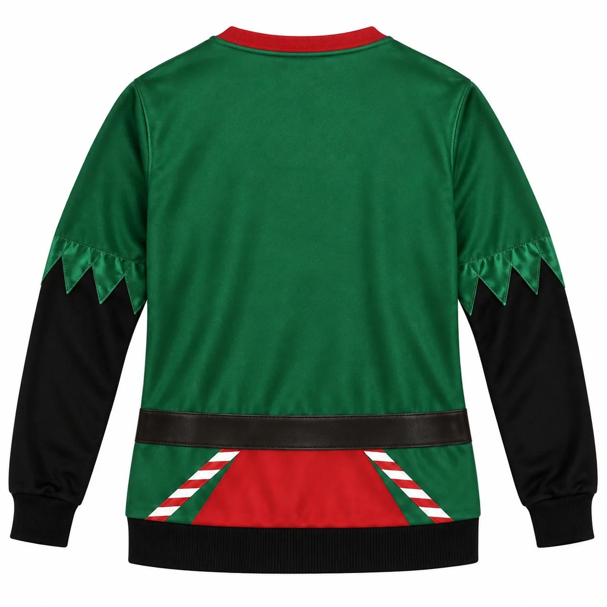 Women's Christmas Elf Print Sweatshirt, Festive Holiday Pullover