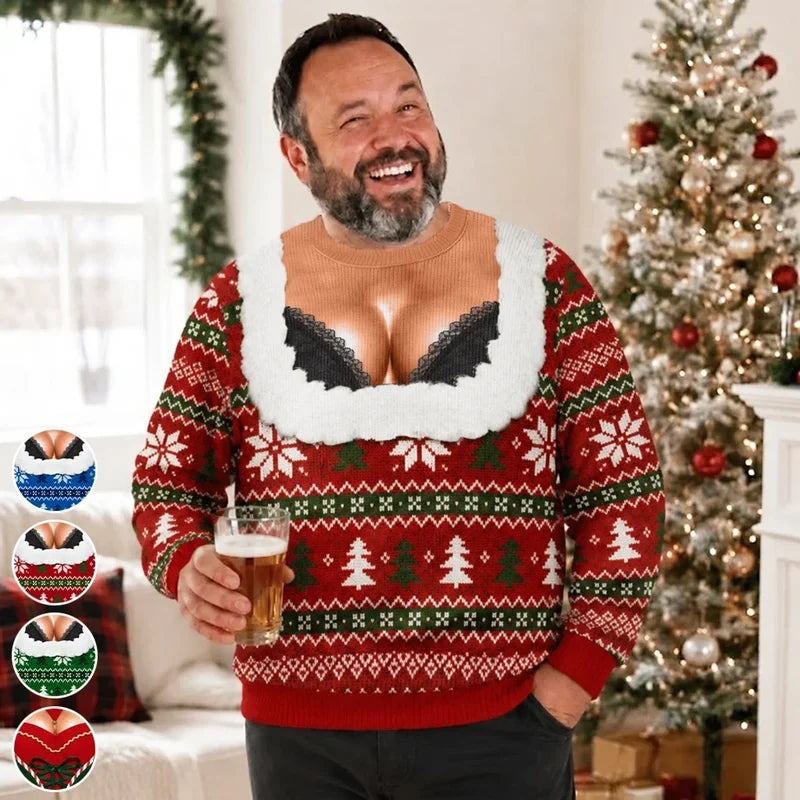 Personalized Funny Christmas Sweatshirt – Light Up the Holiday Party