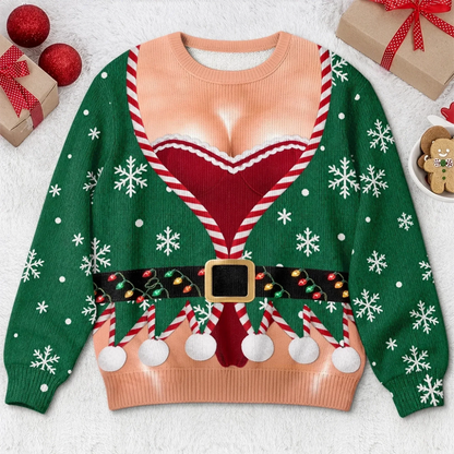 Funny Christmas Elf Sweatshirt – Festive Snowflake Holiday Pullover