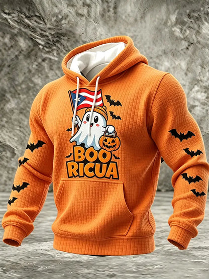🎃Men'S Boricua Halloween Casual Printed Hoodie