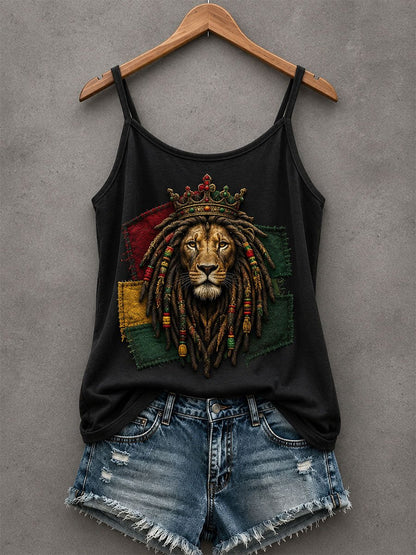 Women's Reggae Inspired Print Casual Tank Top