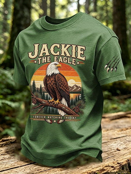 Men's Fly Free Jackie Print Round Neck T-shirt