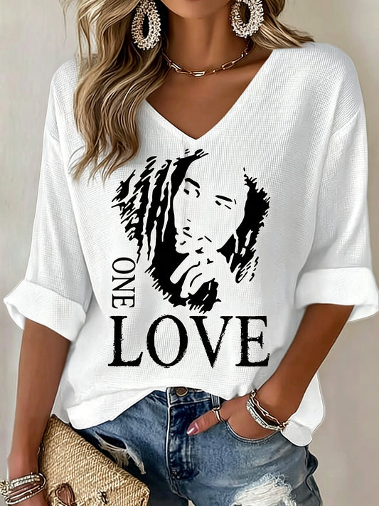 Women's Reggae Art Print Tee