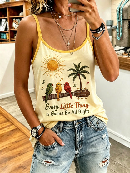 Women's Reggae Inspired Print Casual Tank Top