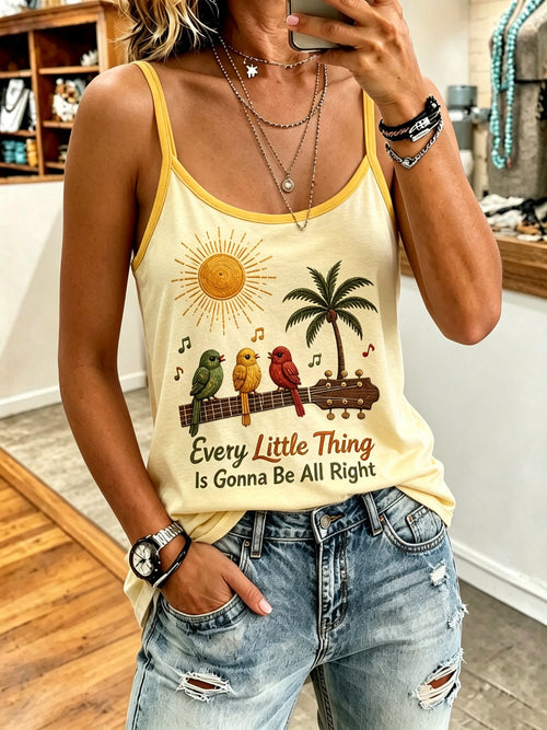 Women's Reggae Inspired Print Casual Tank Top