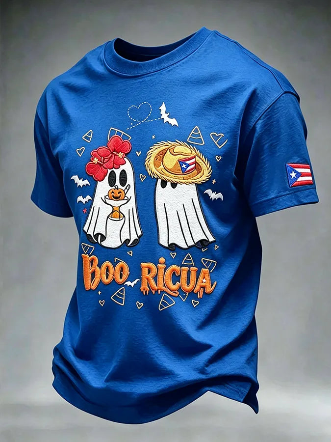 🎃Men's Puerto Rico Halloween Printed Short-Sleeve T-Shirt