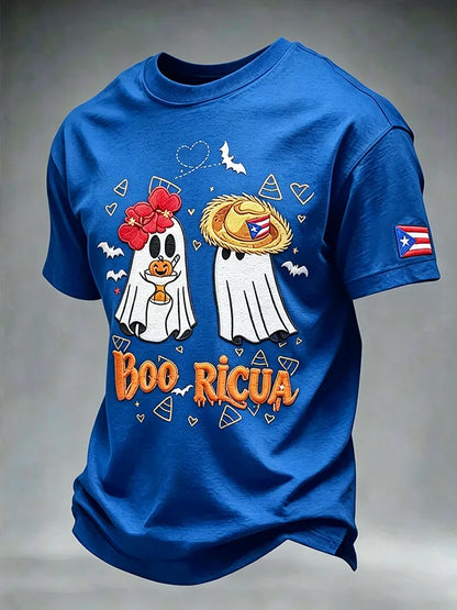 🎃Men's Puerto Rico Halloween Printed Short-Sleeve T-Shirt