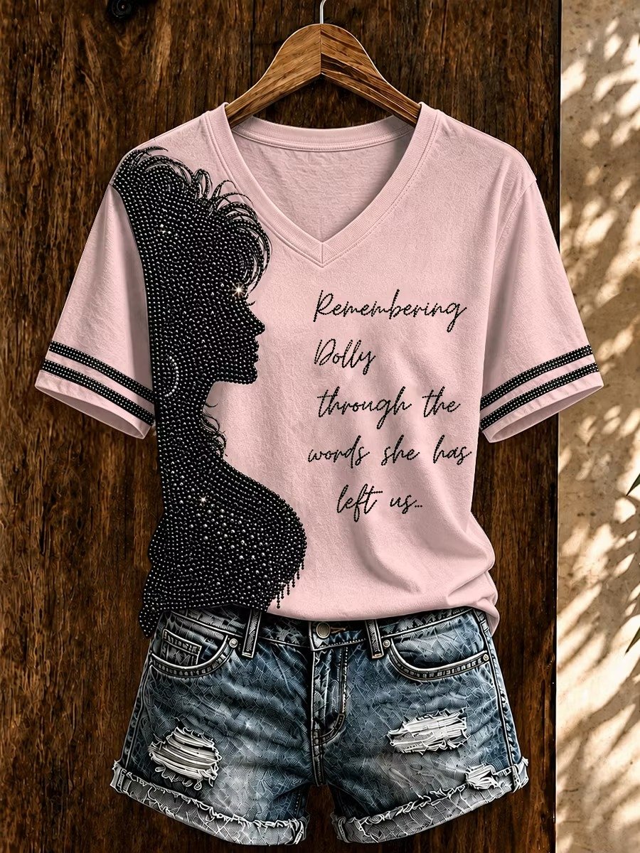 Women's Dolly Parton Tribute Print Short-Sleeve T-Shirt