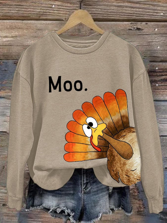 Women'S Thanksgiving Printed Sweatshirt