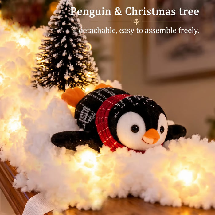 🐧 Light-Up Penguin Christmas Stair Garland – Turn Your Banister Into a Winter Wonderland ✨