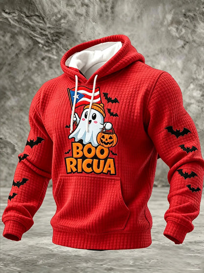 🎃Men'S Boricua Halloween Casual Printed Hoodie