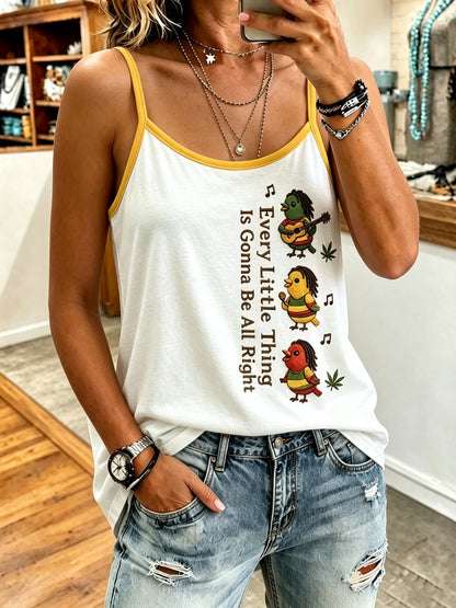 Women's Reggae Inspired Print Casual Tank Top