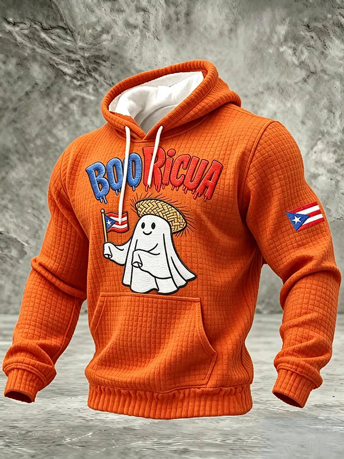 🎃Men'S Boricua Halloween Casual Printed Hoodie