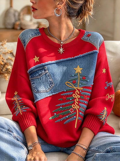 Women's Casual Print Knit Top