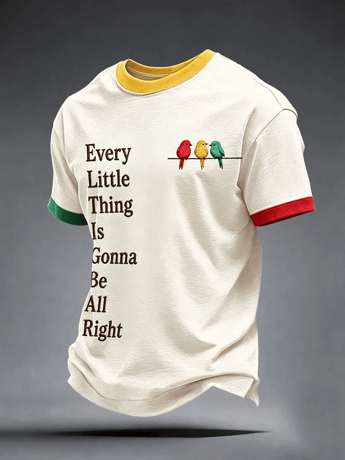 Men's Retro Reggae Atr Printed Casual T-Shirt