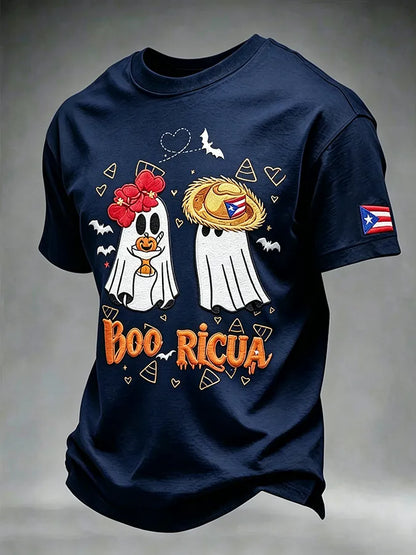 🎃Men's Puerto Rico Halloween Printed Short-Sleeve T-Shirt
