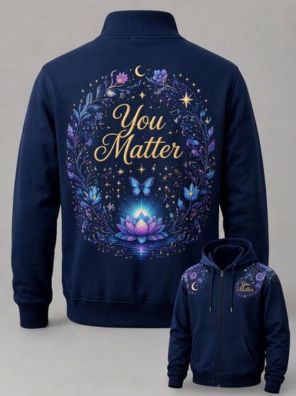 Unisex Premium 100%Cotton Zip-Up Hoodie – Embroidery And Hot Transfer Printing Techniques