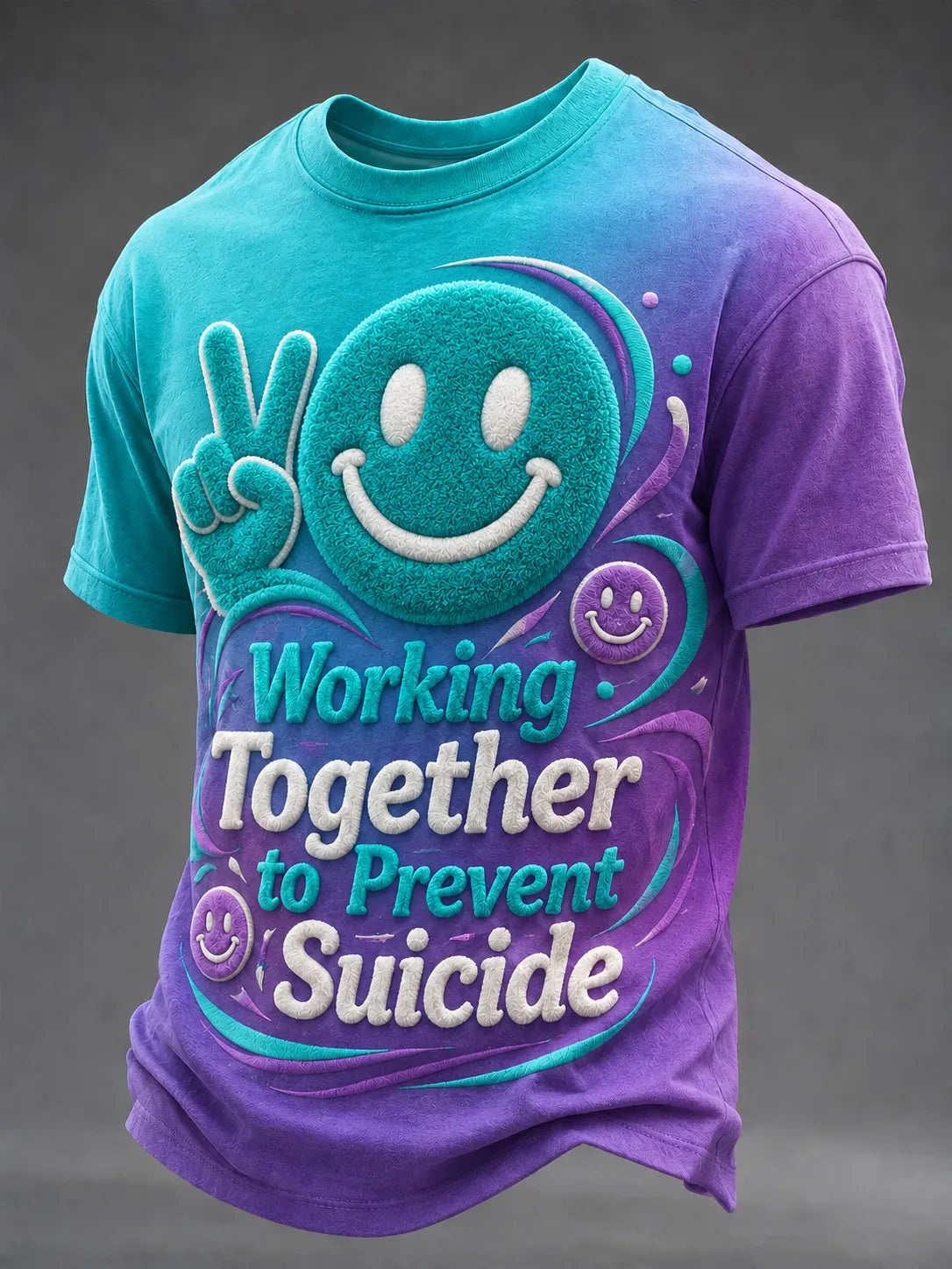 Men's Suicide Prevention Awareness Print T-Shirt
