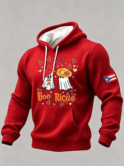 🎃Men'S Puerto Rico Halloween casual print hoodie