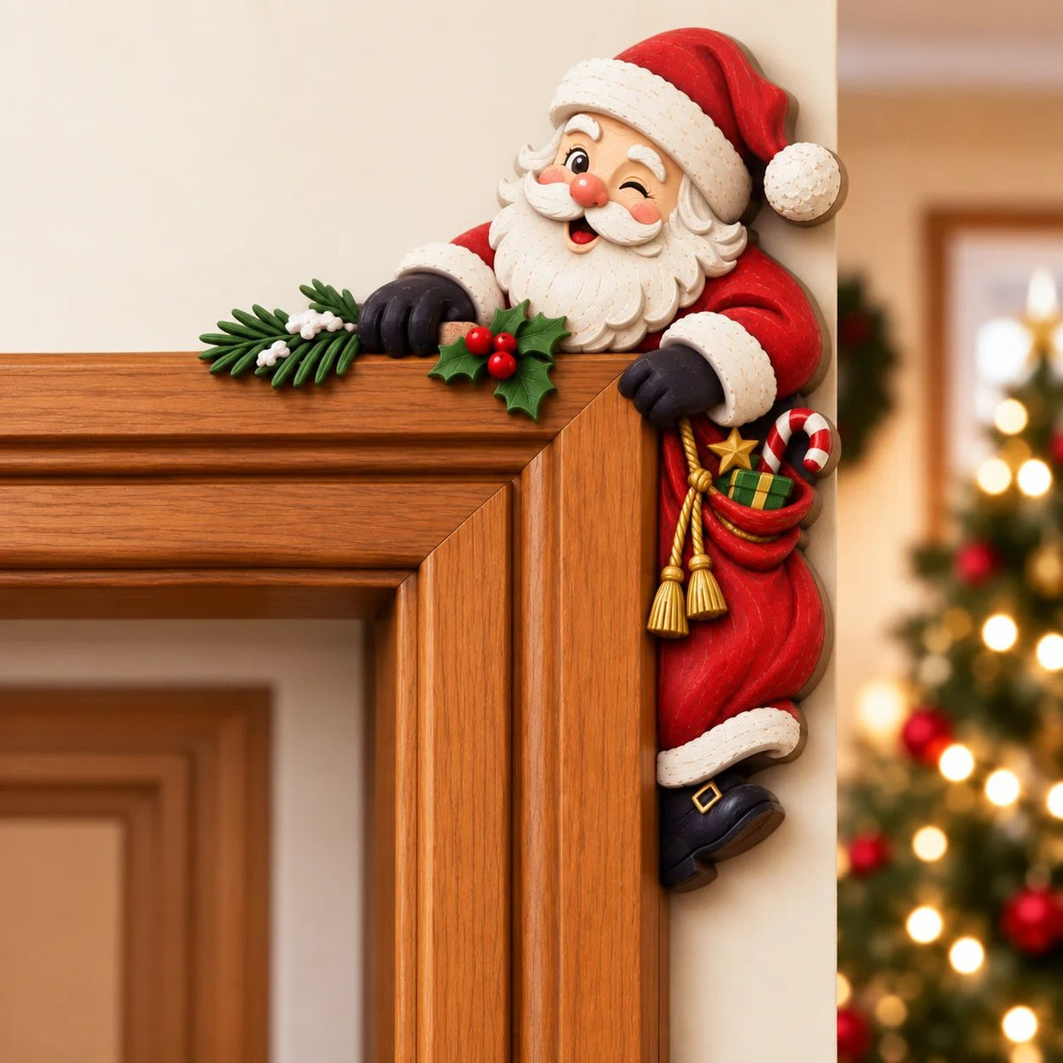 💯Christmas Peekaboo Door Frame Corner Decor