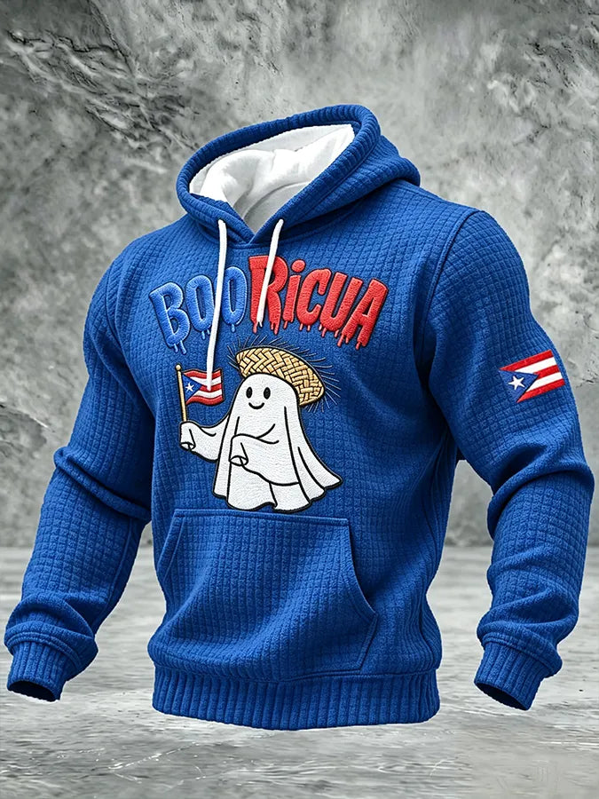 🎃Men'S Boricua Halloween Casual Printed Hoodie