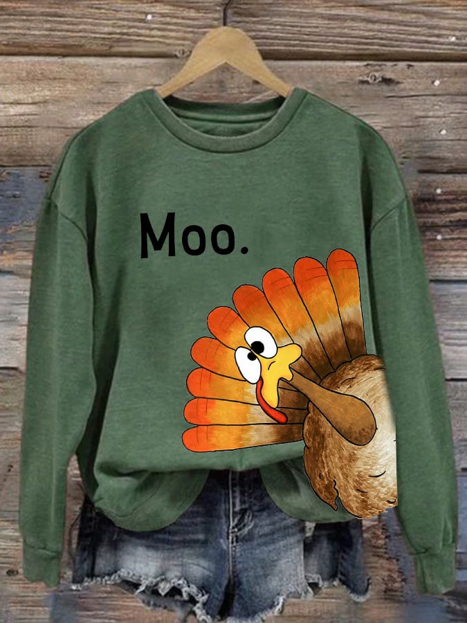 Women'S Thanksgiving Printed Sweatshirt