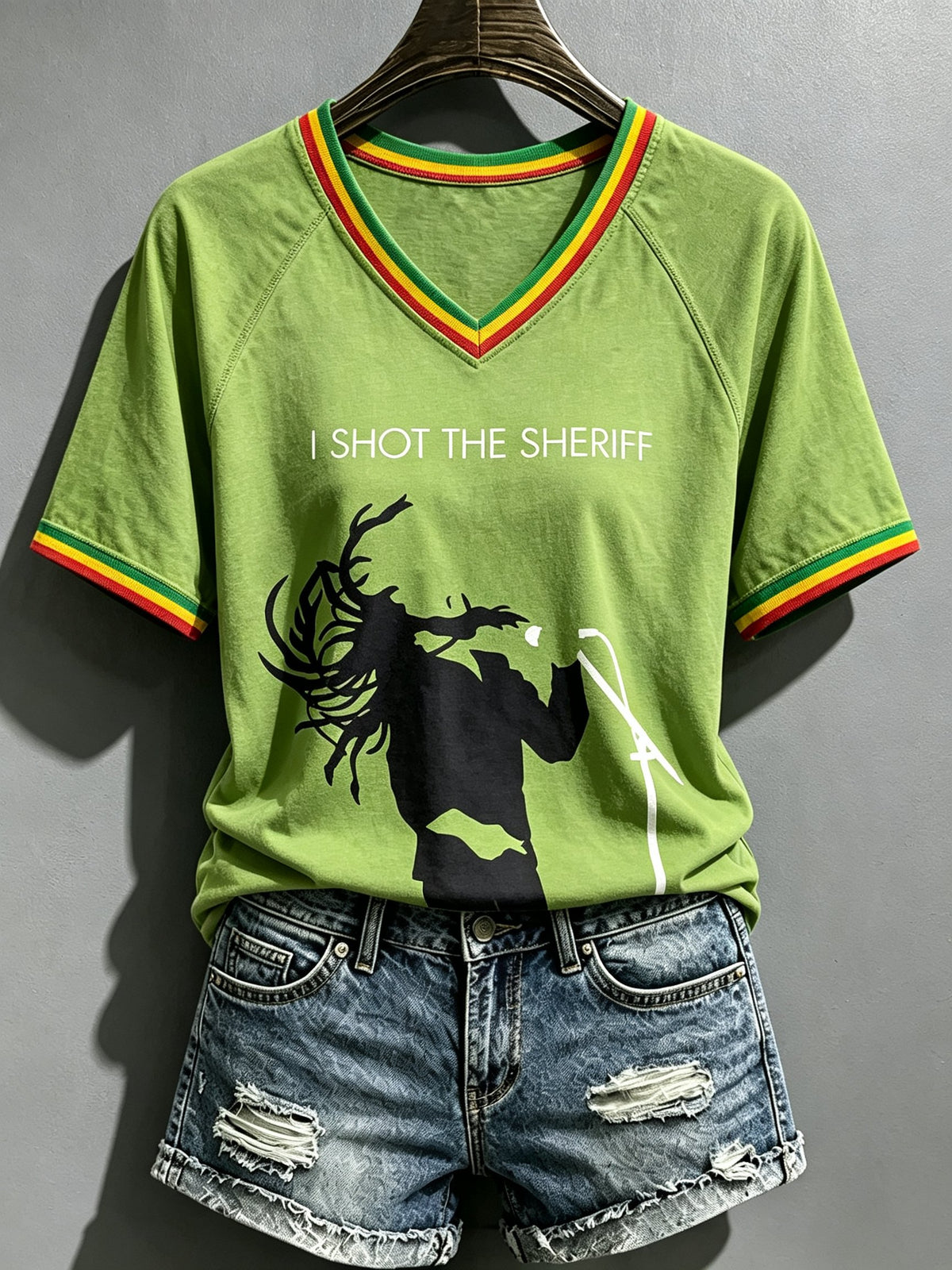 Women's Reggae Art Print Casual T-shirt